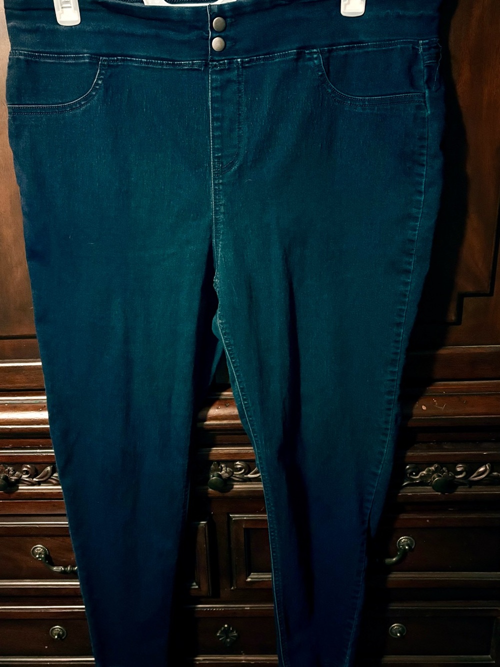 Terra & Sky Women's Teal Skinny Jeans